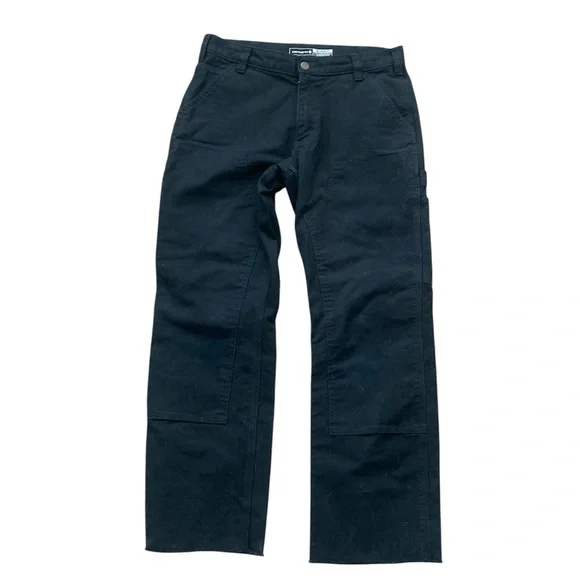 Carhartt Men's Rugged Flex Relaxed Fit Duck Double-Front Utility Work Pant Black - Picture 3 of 10